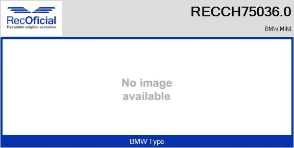 Groupe carter, turbocompresseur RECOFICIAL RECCH75036.0