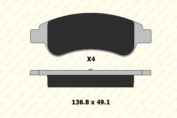Kit de plaquettes de frein, frein à disque KALE 24101 190 14