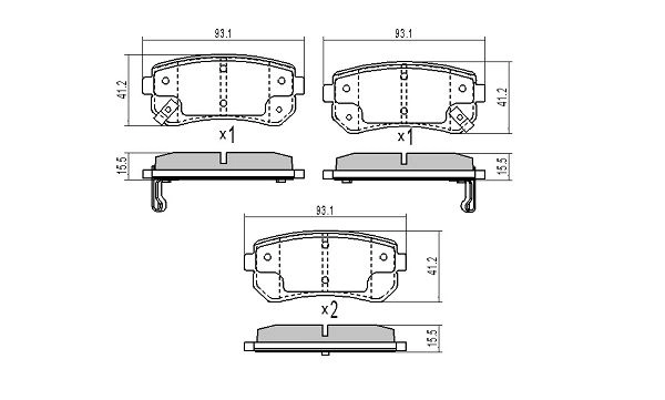 Kit de plaquettes de frein, frein à disque FREMAX FBP-1485