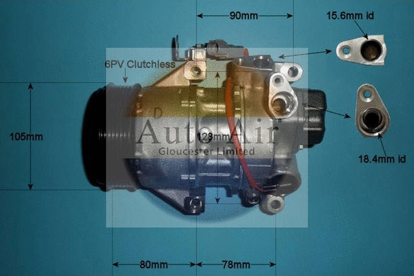 Compresseur, climatisation AUTO AIR GLOUCESTER 14-0046