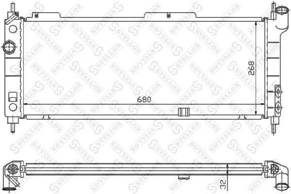 Radiateur, refroidissement du moteur STELLOX 10-26068-SX