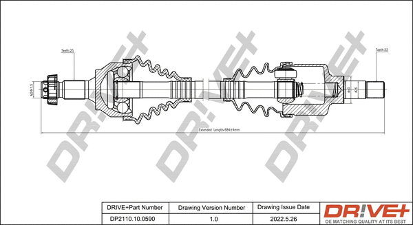 Arbre de transmission Dr!ve+ DP2110.10.0590