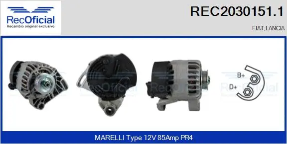 Alternateur RECOFICIAL REC2030151.1