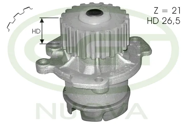 Pompe à eau, refroidissement du moteur GGT PA12118