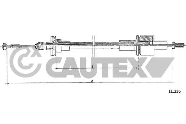 Tirette à câble, commande d'embrayage CAUTEX 761269