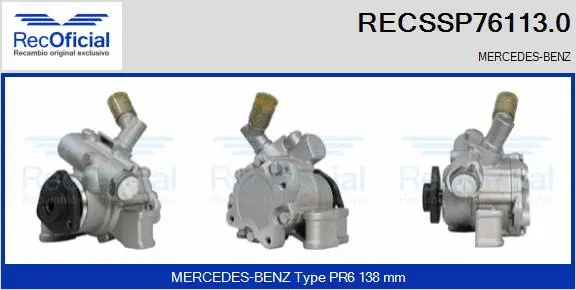 Pompe hydraulique, direction RECOFICIAL RECSSP76113.0