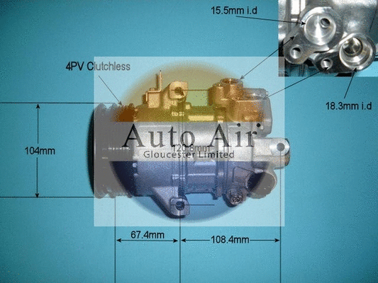 Compresseur, climatisation AUTO AIR GLOUCESTER 14-7003