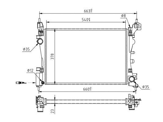 Radiateur, refroidissement du moteur HART 637 197