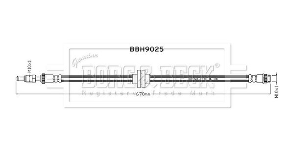 Flexible de frein BORG & BECK BBH9025