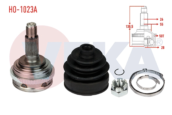 Jeu de joints, arbre de transmission VEKA HO-1023A