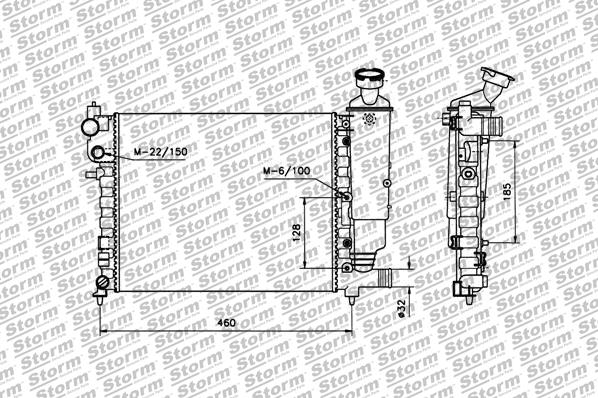 Radiateur, refroidissement du moteur STORM QUALITY PARTS 27003