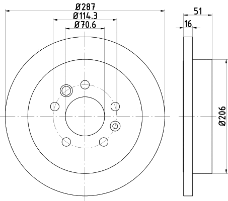Disque de frein MINTEX MDC2432