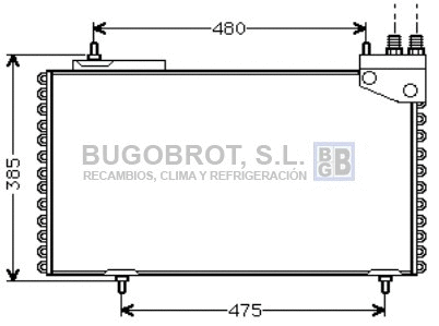 Condenseur, climatisation BUGOBROT 62-CN5094