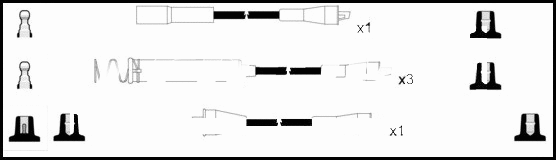 Kit de câbles d'allumage LEMARK HOES564