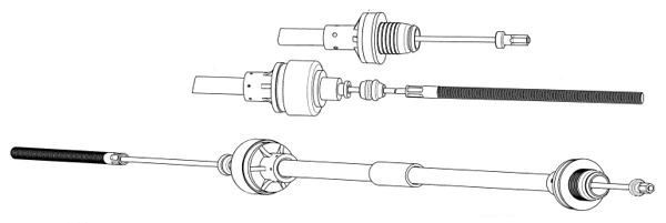Tirette à câble, commande d'embrayage CEF OP01160