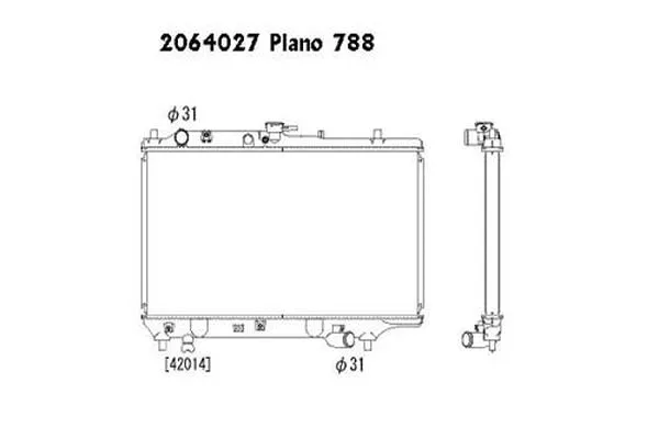 Radiateur, refroidissement du moteur ORDONEZ 2064027