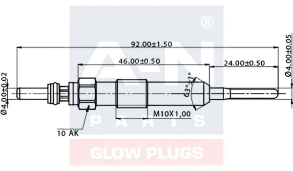 Bougie de préchauffage A-N PARTS A-N091033