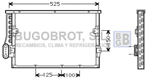 Condenseur, climatisation BUGOBROT 62-BW5191