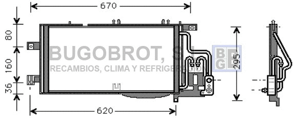 Condenseur, climatisation BUGOBROT 62-OL5310