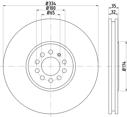 Disque de frein PAGID 54615