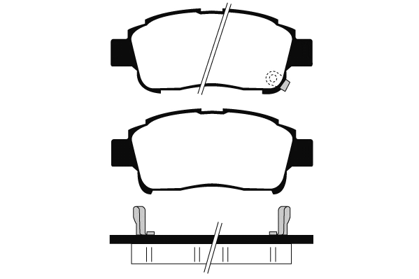 Kit de plaquettes de frein, frein à disque Technika 01334