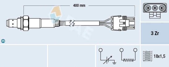 Sonde lambda FAE 77601