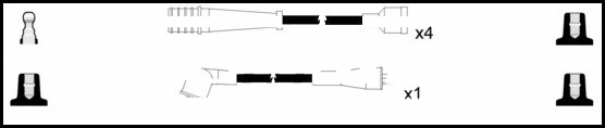 Kit de câbles d'allumage LEMARK HOES841