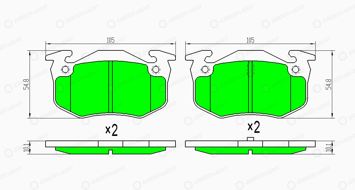 Kit de plaquettes de frein, frein à disque Automotive Adriado GLBP0068