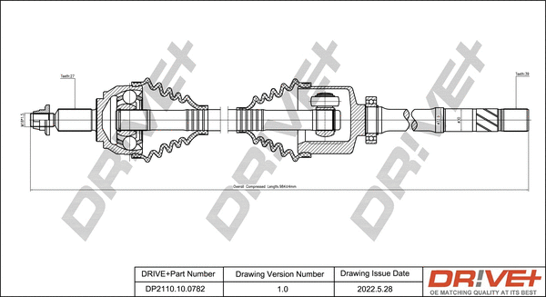 Arbre de transmission Dr!ve+ DP2110.10.0782