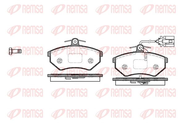 Kit de plaquettes de frein, frein à disque REMSA 0134.82