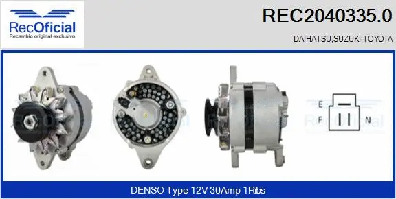 Alternateur RECOFICIAL REC2040335.0