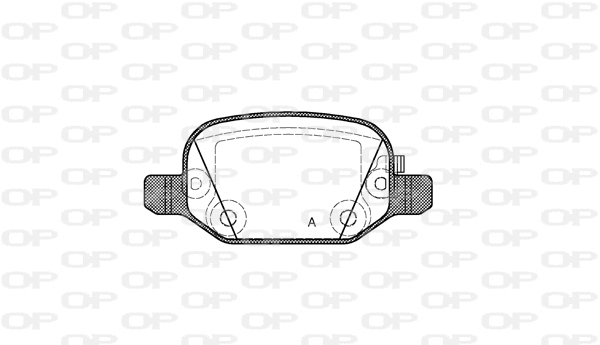Kit de plaquettes de frein, frein à disque OPEN PARTS BPA0727.52