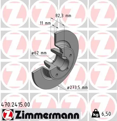 Disque de frein ZIMMERMANN 470.2415.00
