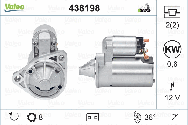 Démarreur VALEO MX 438198