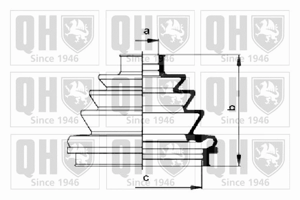Jeu de joints-soufflets, arbre de commande QUINTON HAZELL QJB215