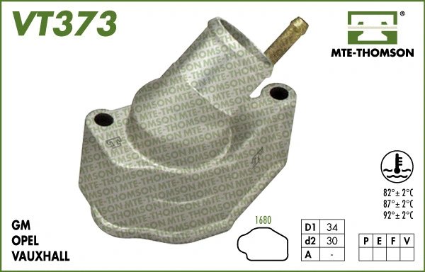 Thermostat, liquide de refroidissement MTE-THOMSON VT373.92