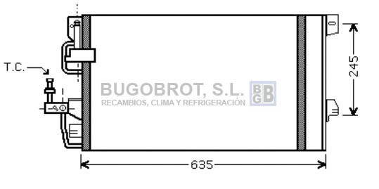 Condenseur, climatisation BUGOBROT 62-OL5390