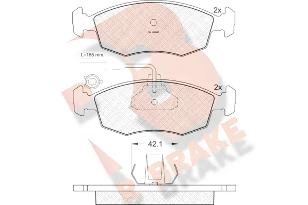 Kit de plaquettes de frein, frein à disque R BRAKE RB1518