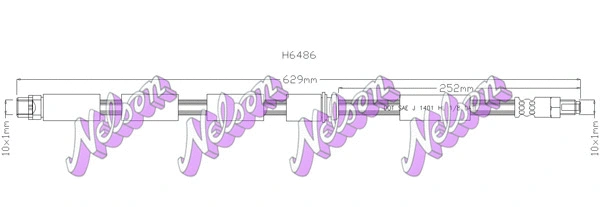 Flexible de frein KAWE H6486
