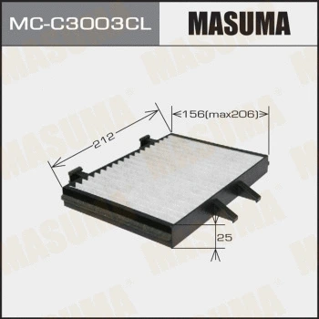 Filtre, air de l'habitacle MASUMA MC-C3003CL