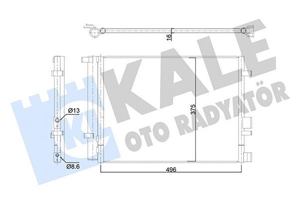Condenseur, climatisation KALE OTO RADYATÖR 353185