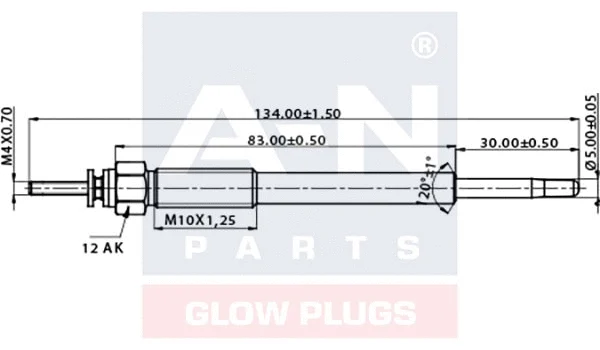 Bougie de préchauffage A-N PARTS A-N131522