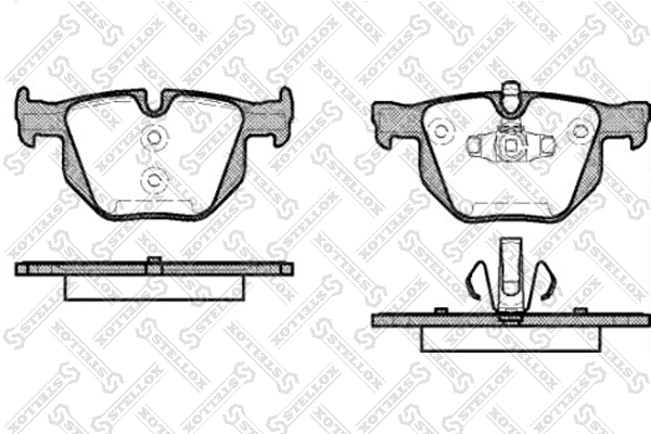 Kit de plaquettes de frein, frein à disque STELLOX 392 070-SX