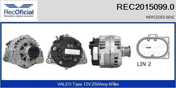 Alternateur RECOFICIAL REC2015099.0