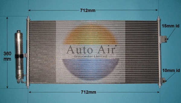 Condenseur, climatisation AUTO AIR GLOUCESTER 16-6219