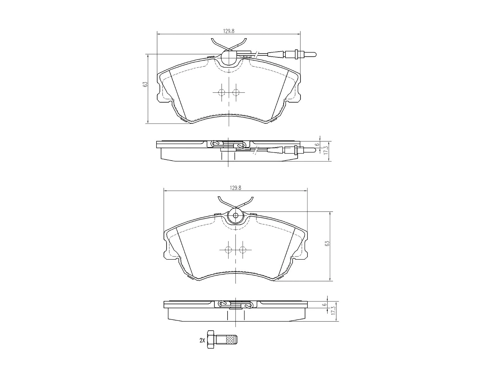 Kit de plaquettes de frein, frein à disque A.Z. Meisterteile AZMT-44-022-1036