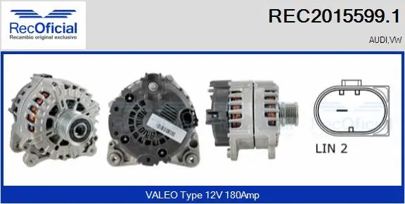 Alternateur RECOFICIAL REC2015599.1