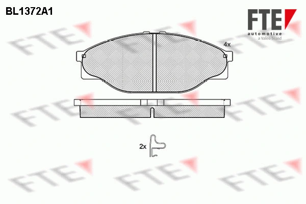 Kit de plaquettes de frein, frein à disque FTE 9010149
