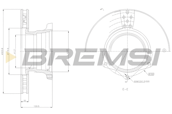 Disque de frein BREMSI CD5165V