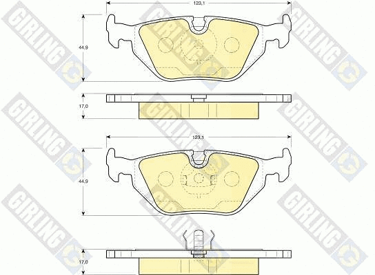 Kit de plaquettes de frein, frein à disque GIRLING 6113432